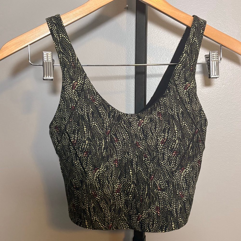 Women's CALIA‎ Inspire Scoop Neck Tank XS Black Yellow Serpent Print